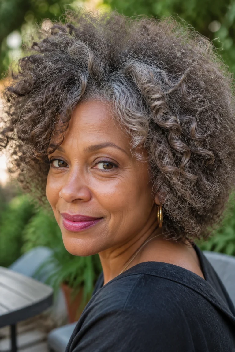 25 Grey Hair Color Ideas for Natural Hair with Lowlights