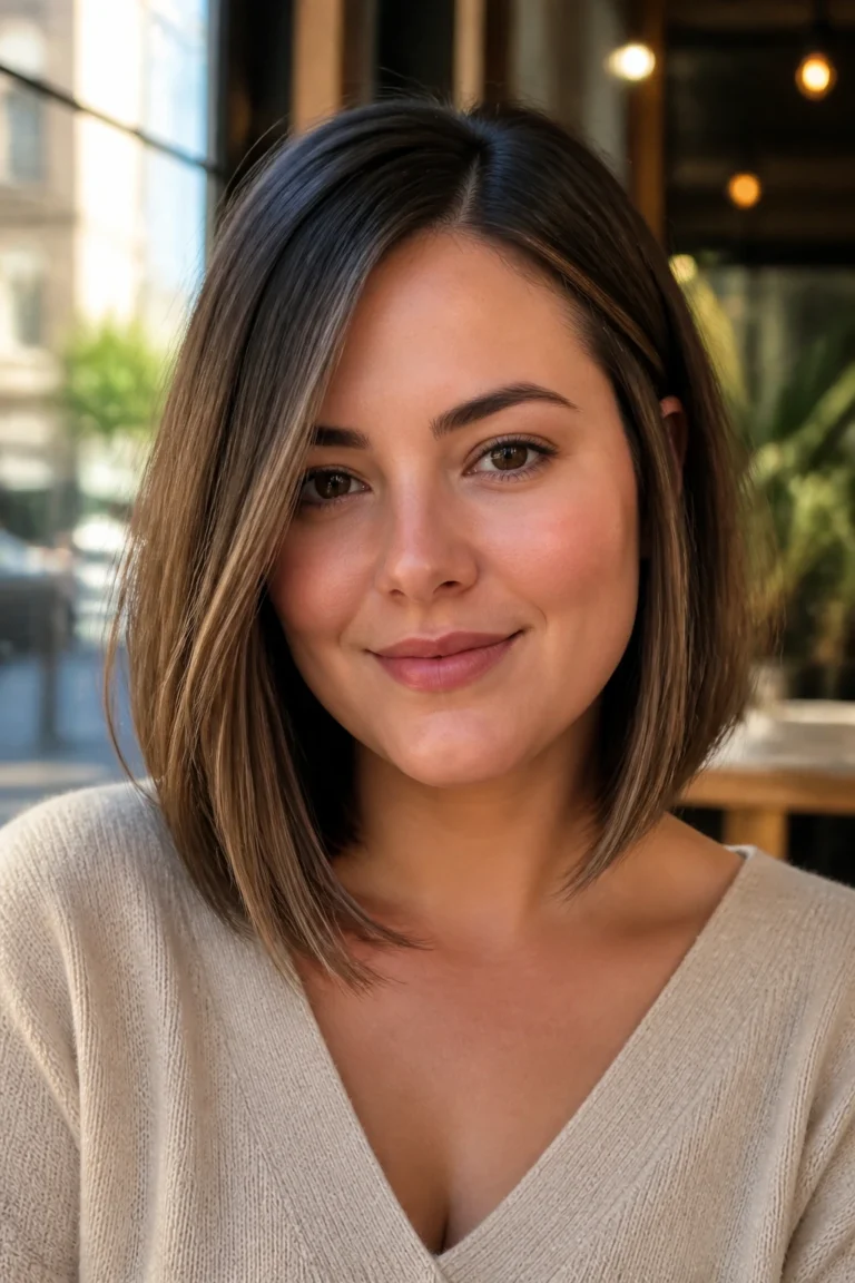 25 Long Bobs for Straight Hair and Round Faces