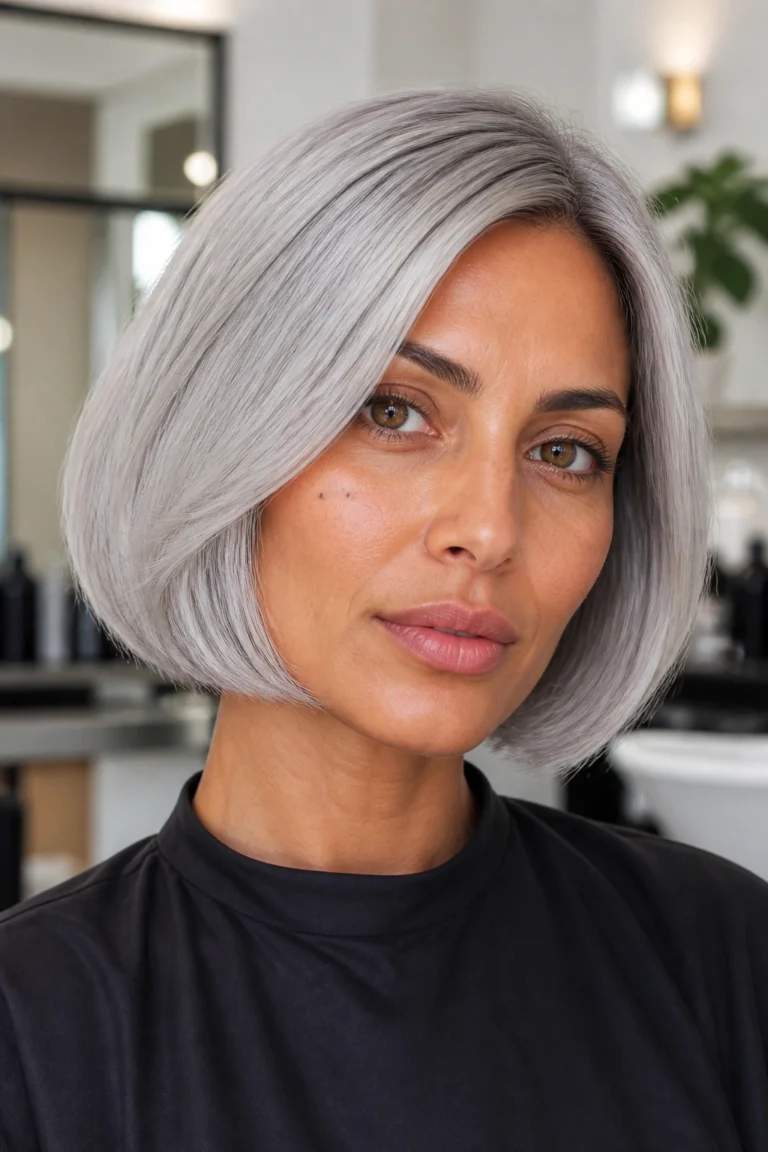 25 Platinum Silver Hair Color Ideas for Olive Skin
