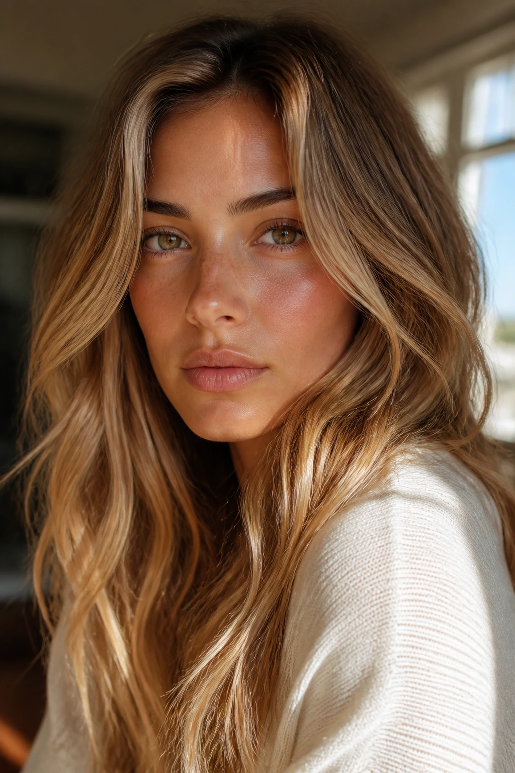 Close-up of olive-skinned person illustrating olive undertones in blonde reads under warm and neutral light
