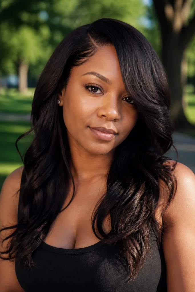 22 Wavy Weaves for Natural Hair and Round Faces