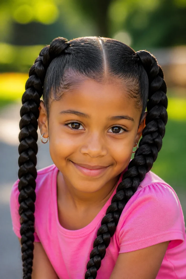 18 Chunky Cornrows for Kids with Curly Hair