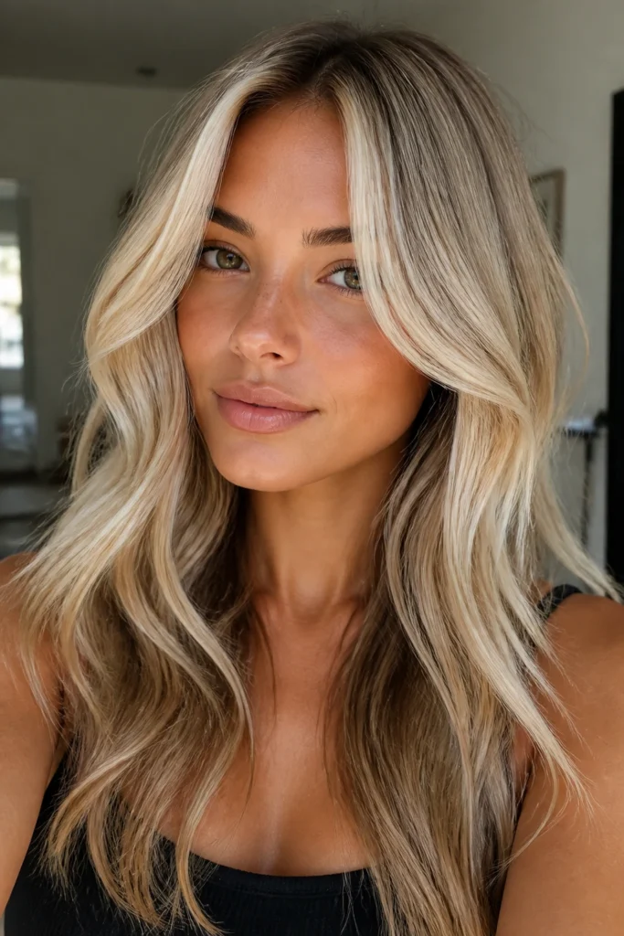 25 Nordic Blonde Hairstyles for Tan Skin with Wavy Hair