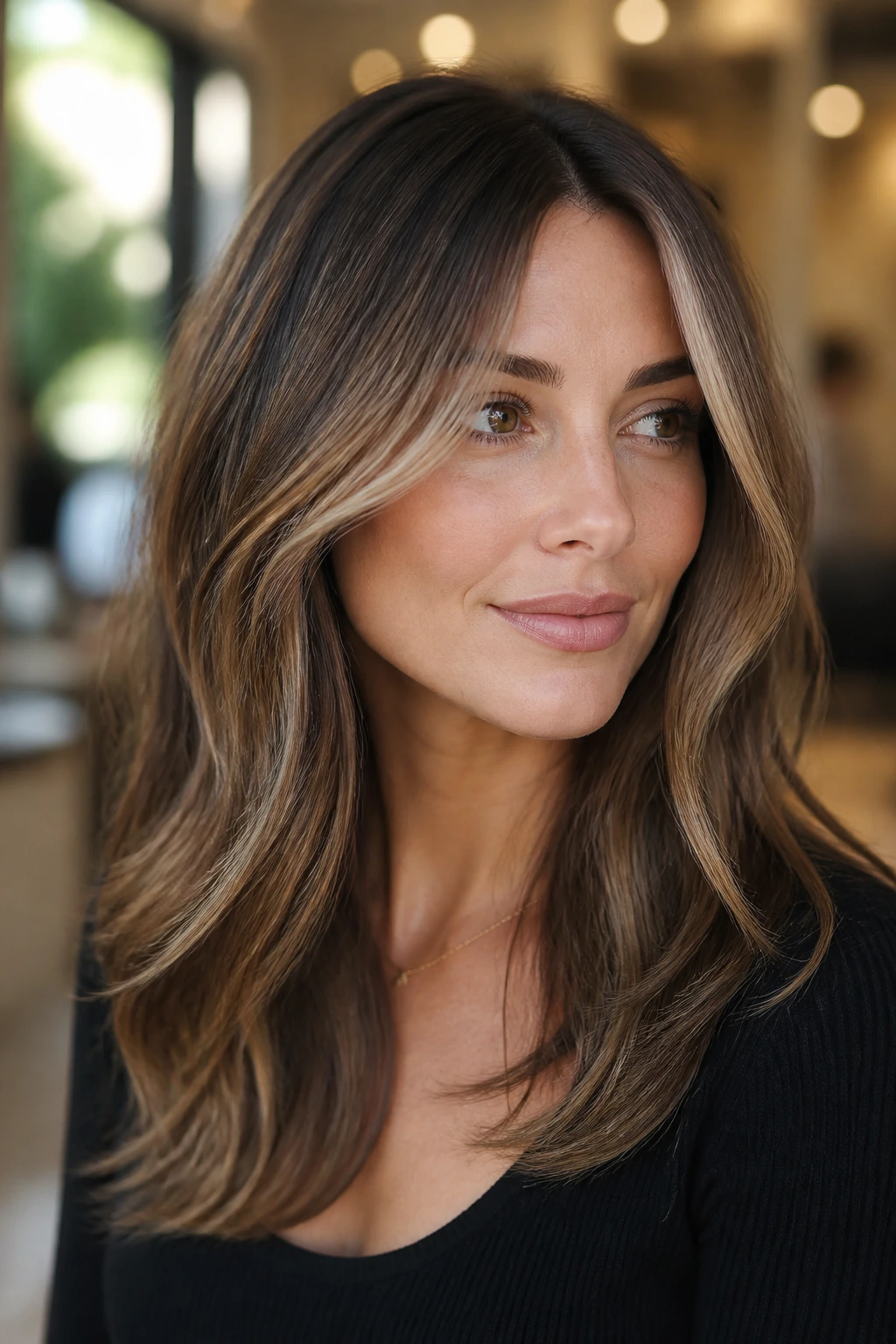 Portrait showing balanced highlight placement on a heart-shaped face