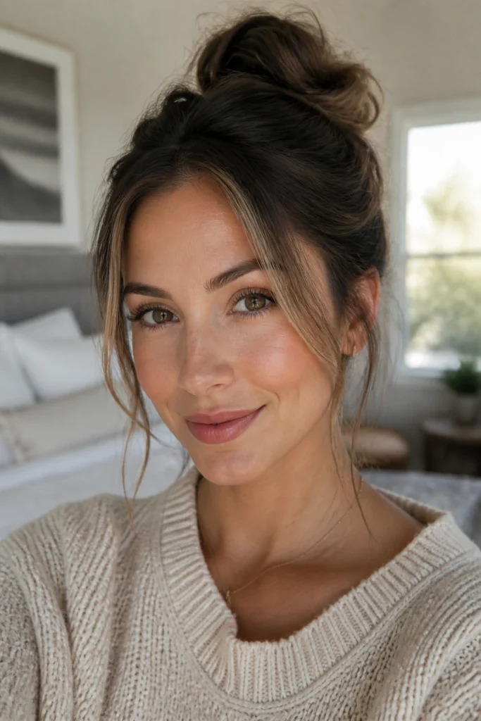 22 Elegant Updos for Busy Mornings with Face-Framing Layers