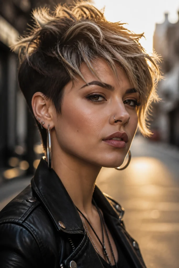 22 Short Sassy Haircuts for Thick Hair with Babylights