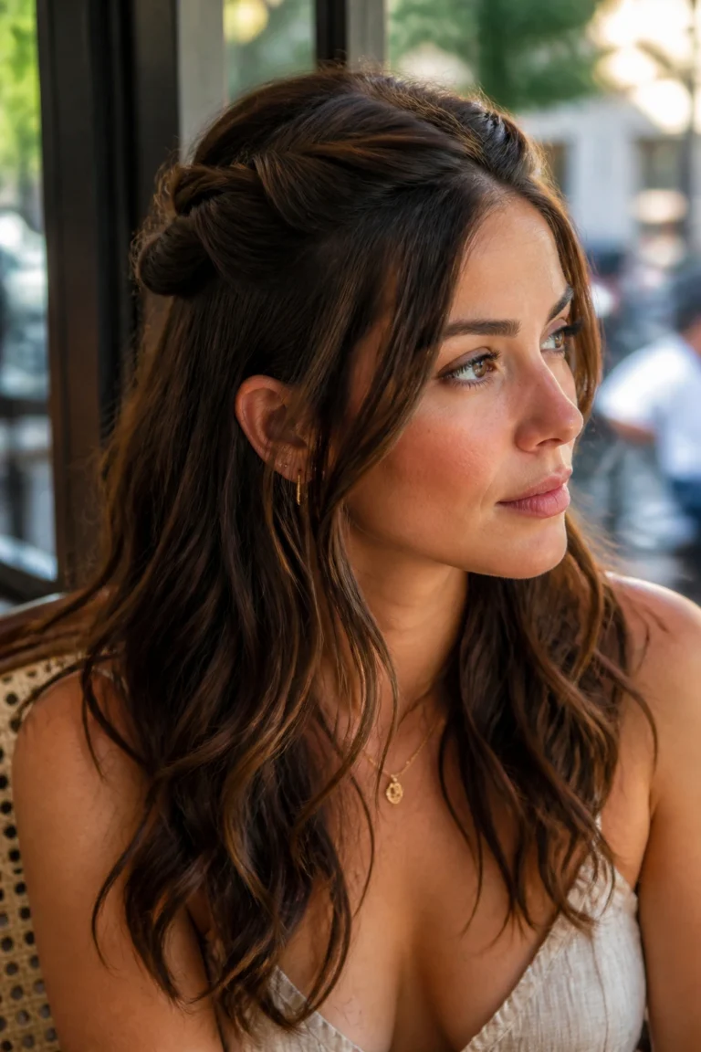 25 Summer Brown Hairstyles for Brunettes with Wavy Hair