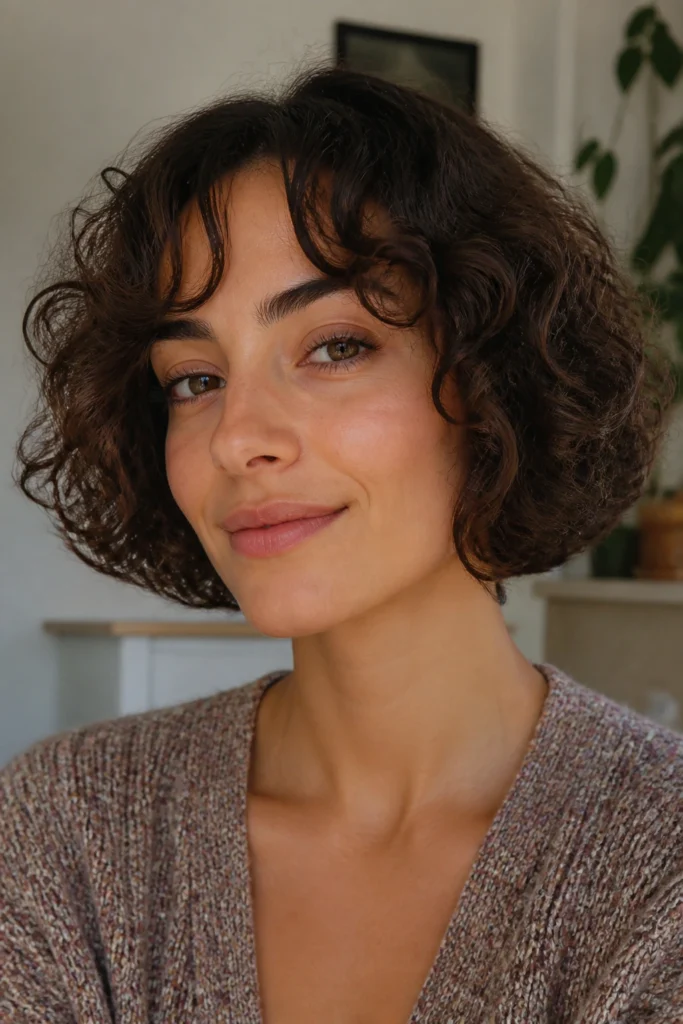22 Fresh Haircuts for Curly Hair and Square Faces