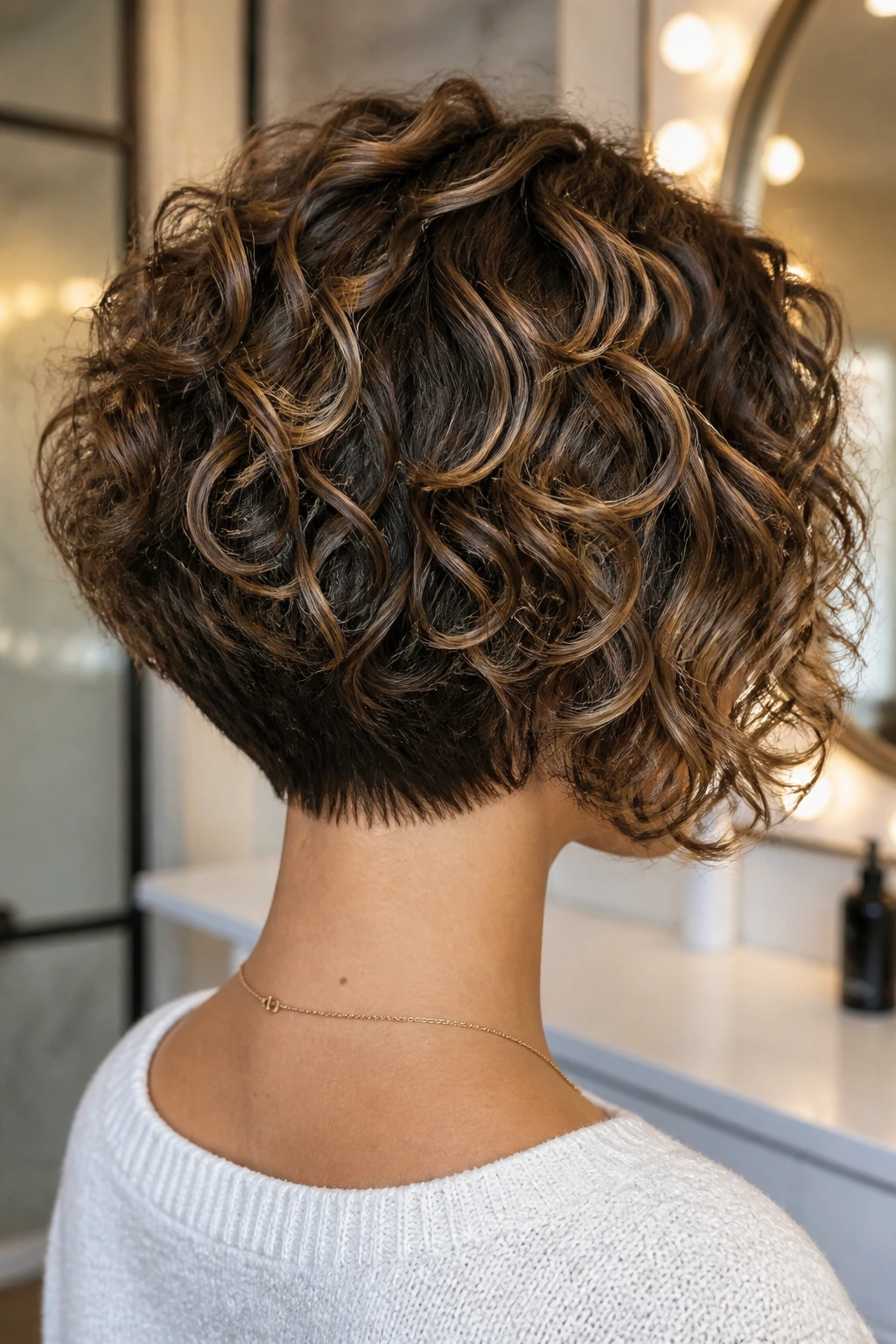 Back-of-head close-up showing rounded nape bob on a real person