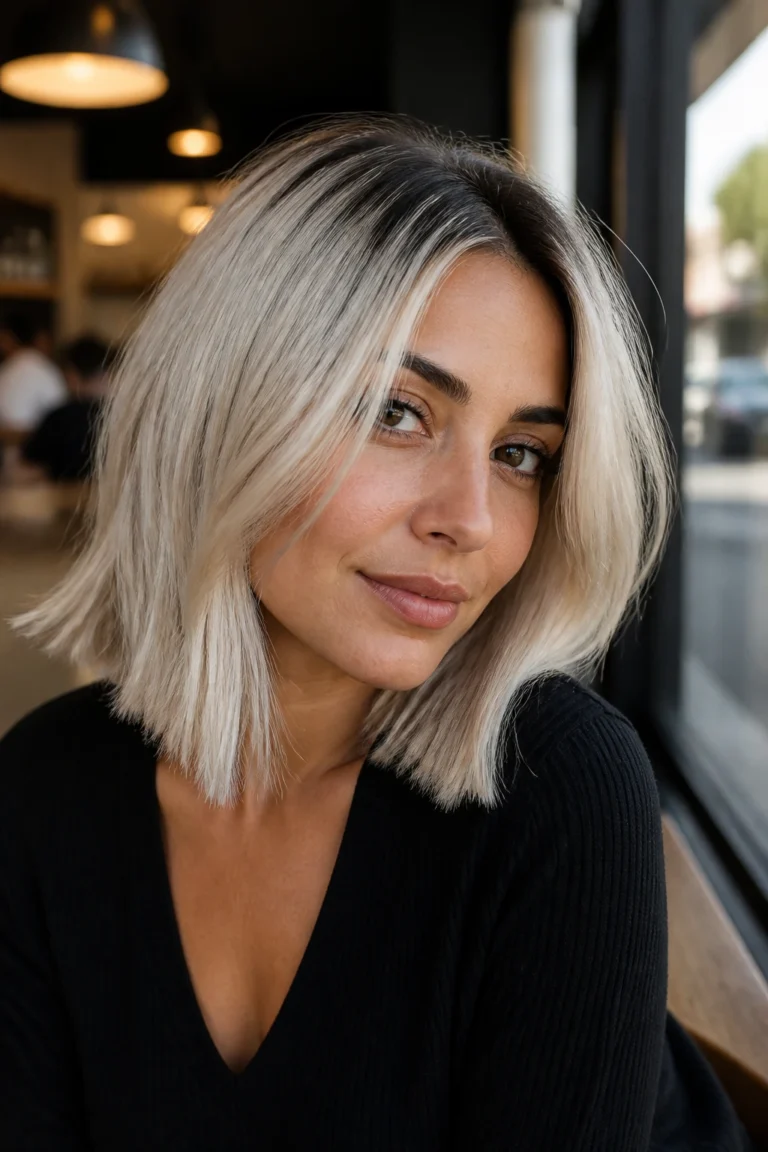25 Icy Platinum Blonde Hairstyles for Olive Skin