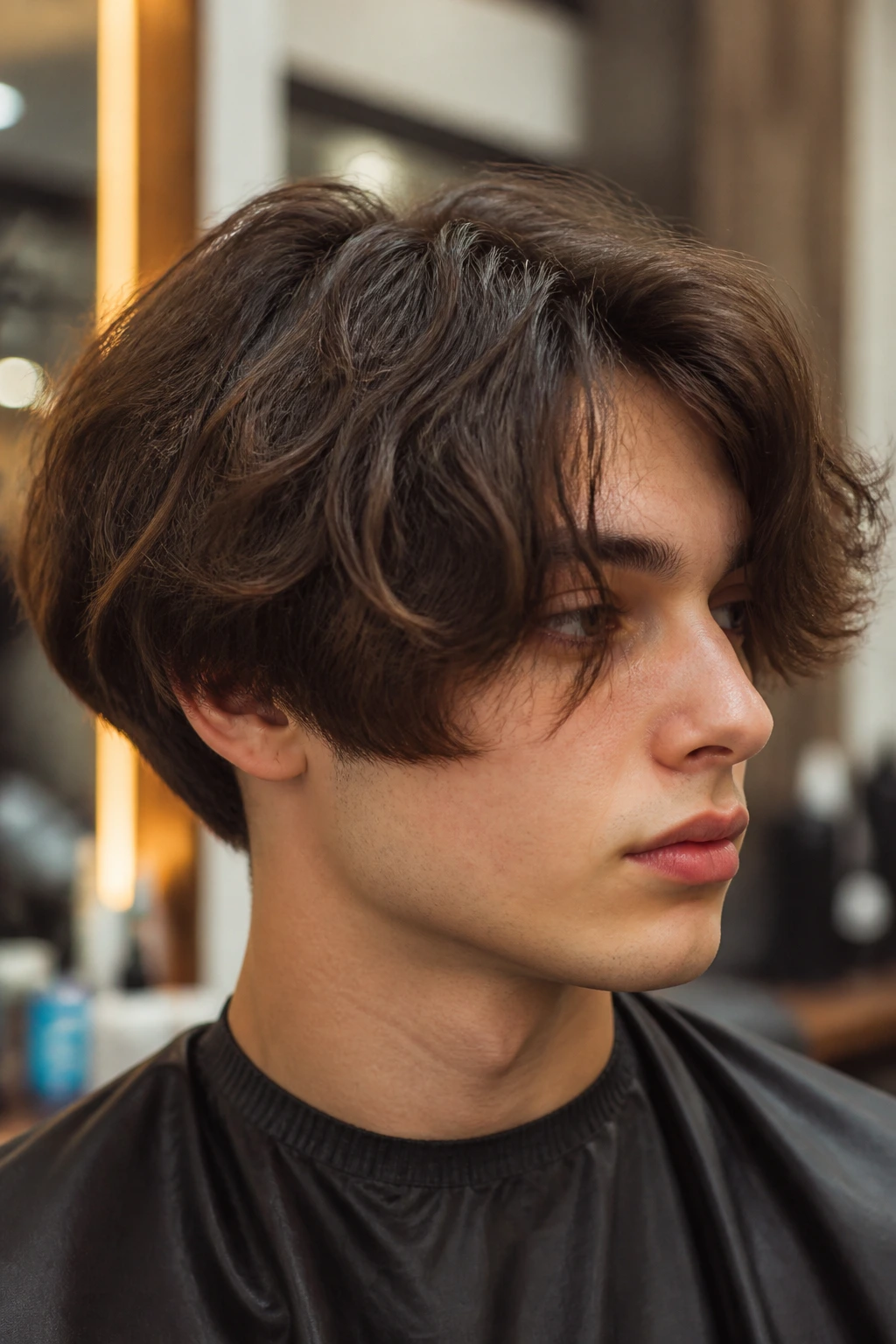Portrait of a person with a neatly shaped rounded pageboy silhouette