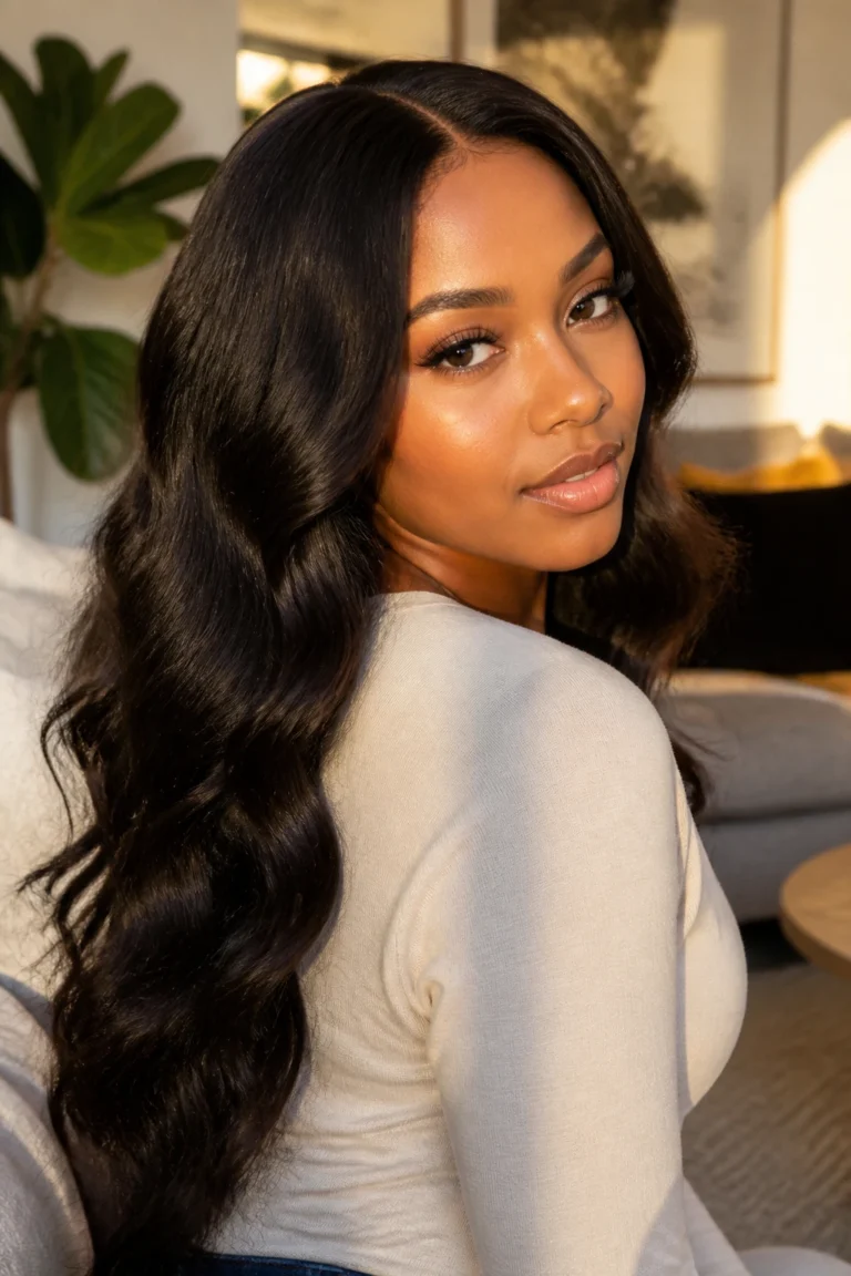 22 Body Wavy Weaves for Long Hair and Heart-Shaped Faces