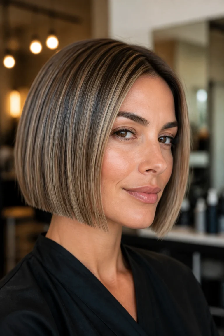25 Polished Bobs for Straight Hair with Babylights