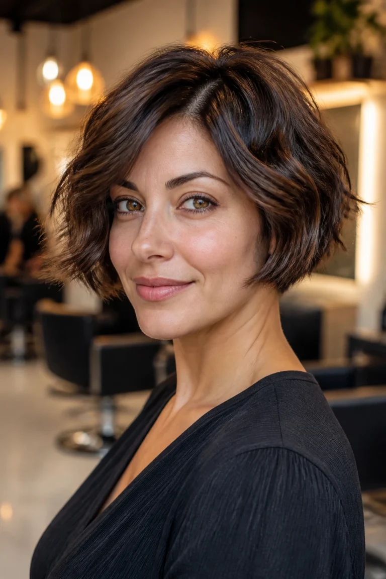 25 Super Short Bobs for Oval Faces with Wavy Hair