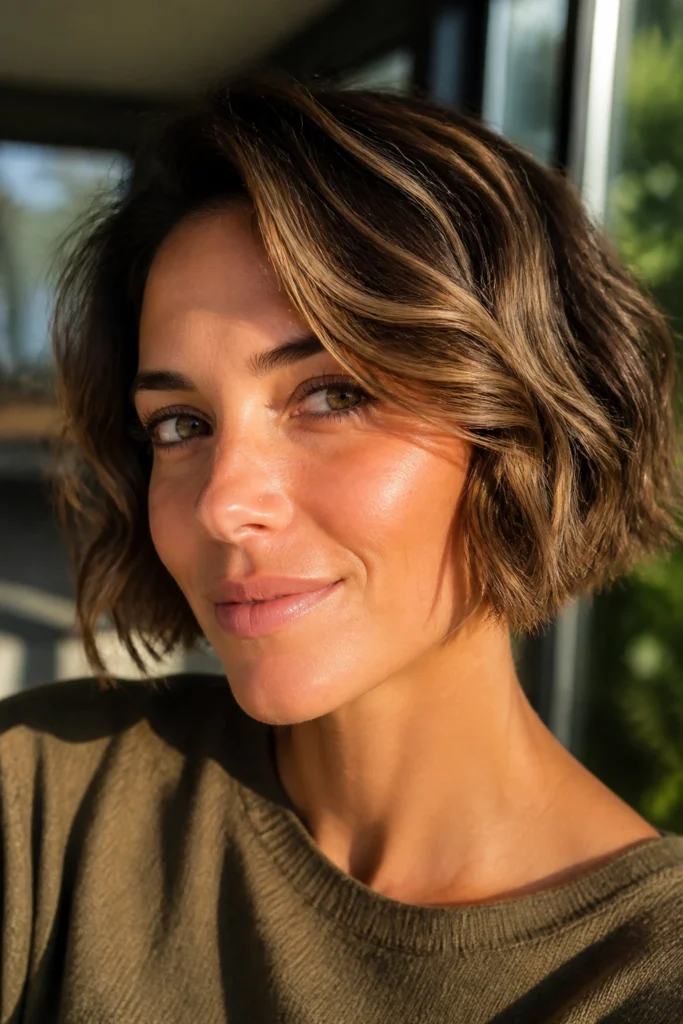 18 Cute Summer Hairstyles for Short Hair with Lowlights