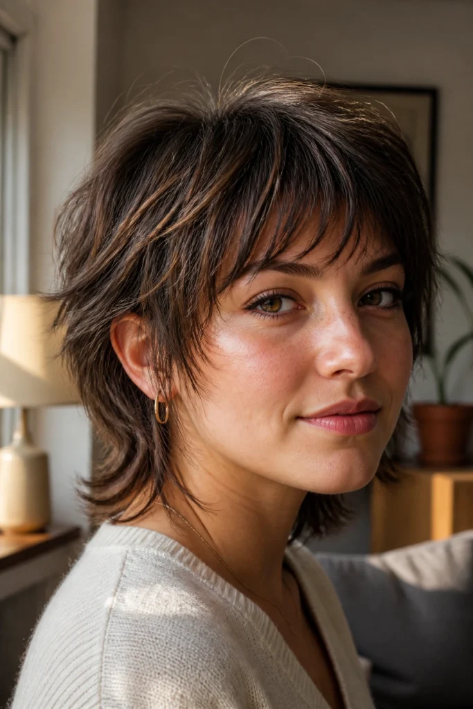 30 Short Shaggy Hairstyles for Round Faces
