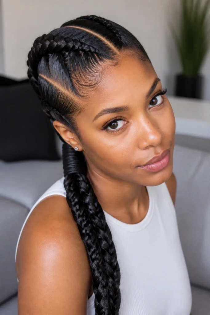 22 Black Dutch Ponytail Braids for Long-Lasting Wear