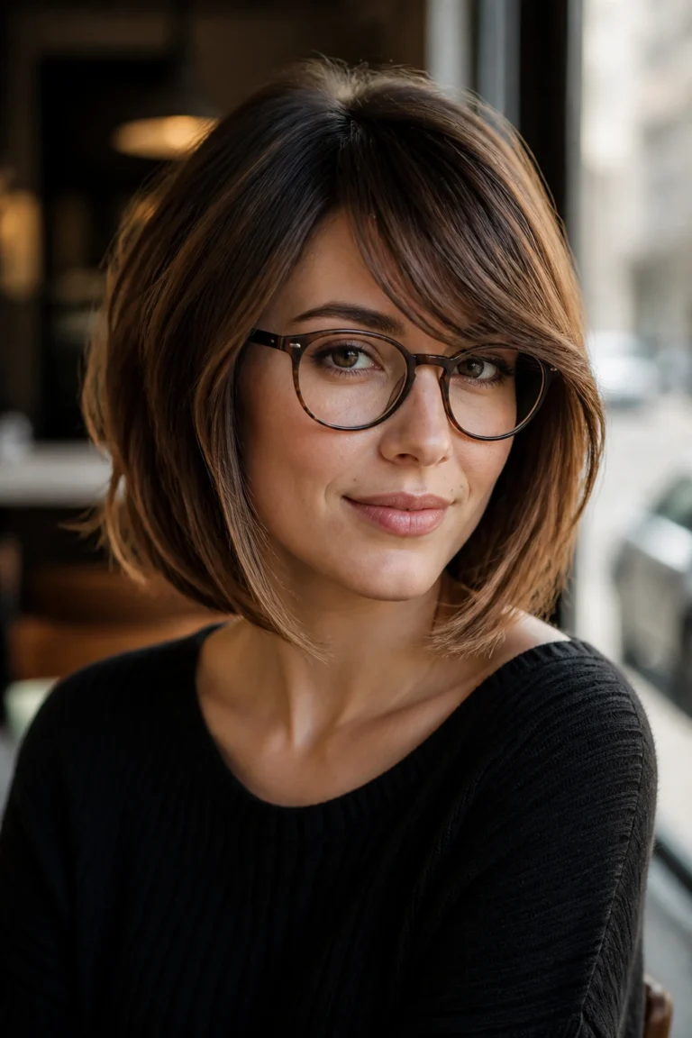 25 Layered Bobs with Bangs for Long Faces