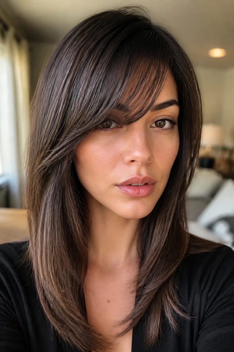 22 Long Layers with Bangs for Oval Faces