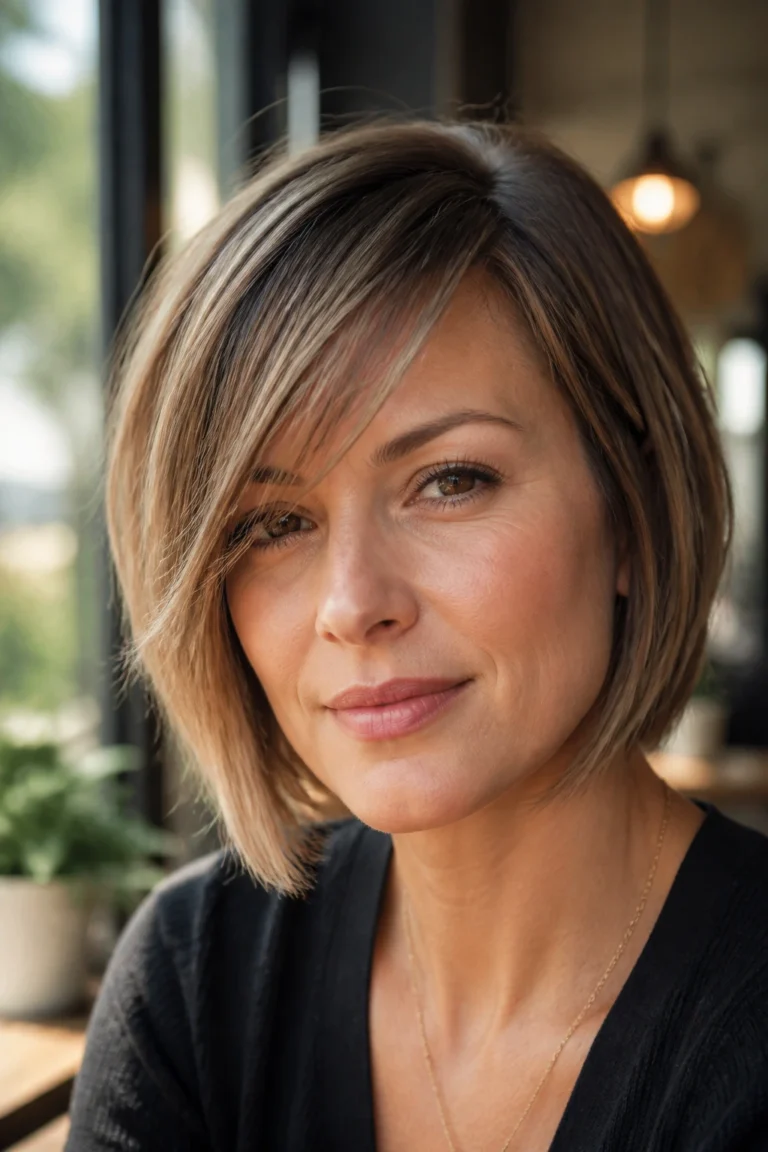 25 Long Fringe for Fine Hair and Square Faces