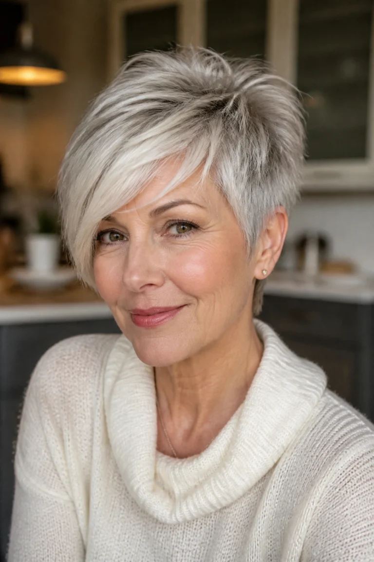 20 Choppy Pixie Cuts for Women Over 60 with Thin Hair