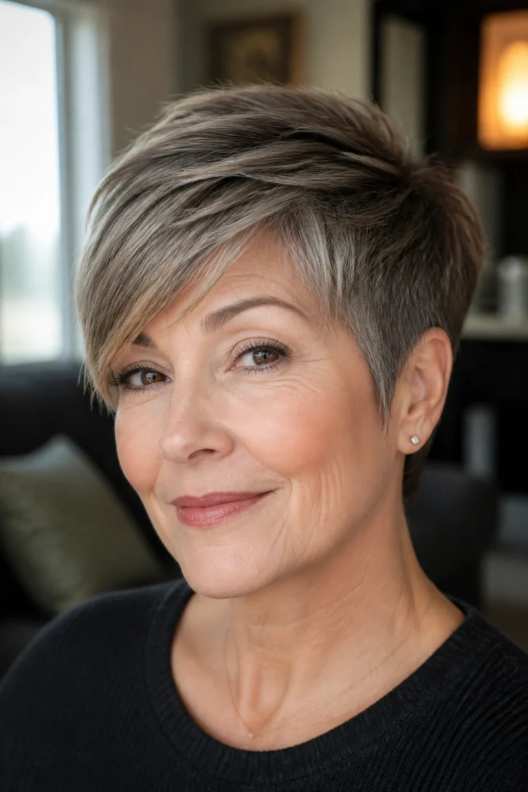 22 Soft Pixie Cuts for Women Over 50 with Thick Hair