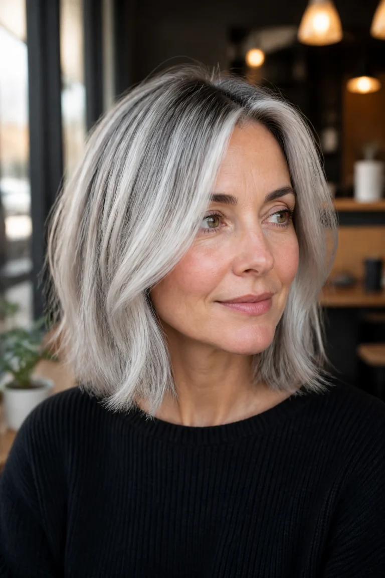 25 Natural Silver Hairstyles for Cool Skin Tones