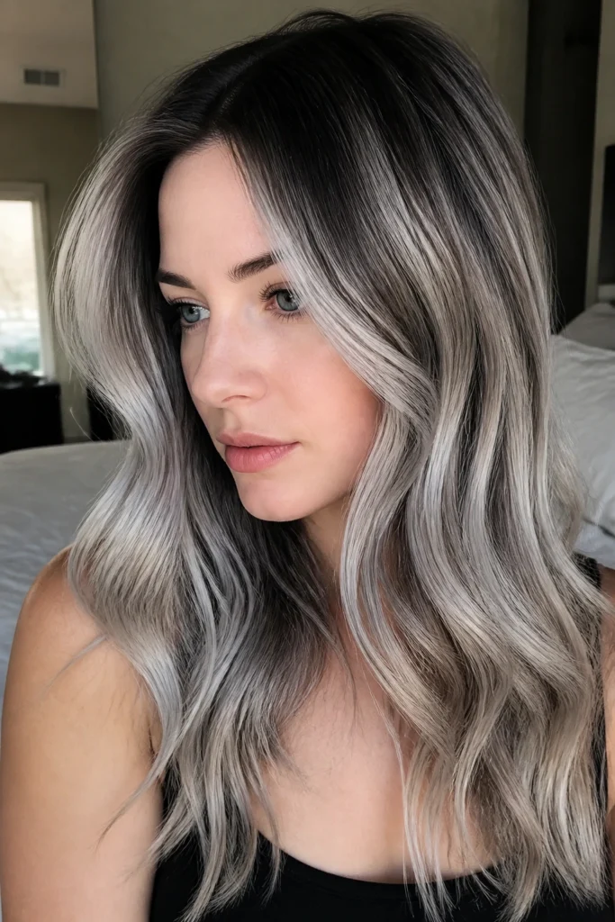 28 Grey Dark Transition Highlights for Fair Skin