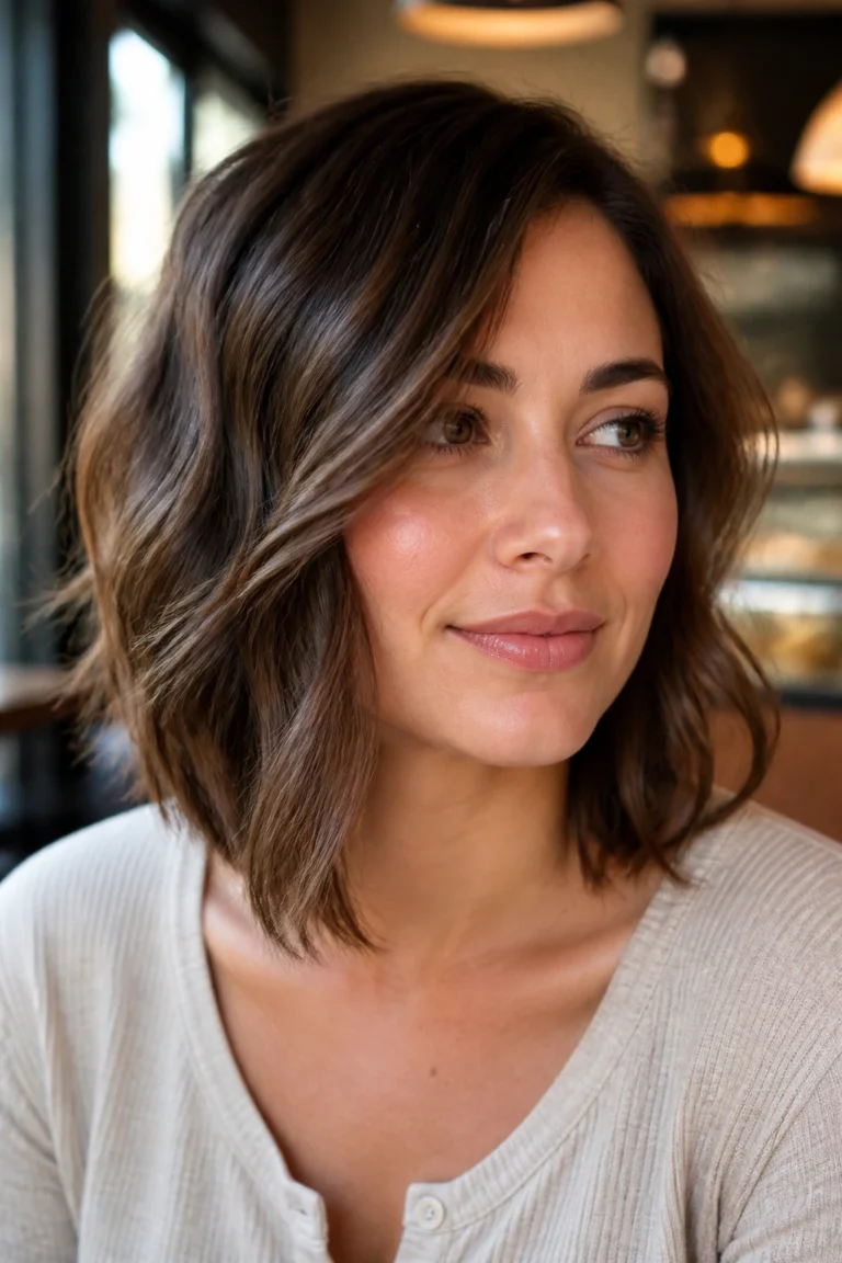 22 Long Bobs for Round Faces and Wavy Hair