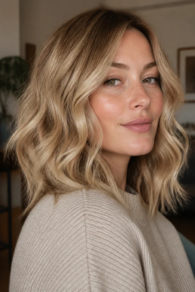 25 Creamy Blonde Hairstyles for Pale Skin with Wavy Hair