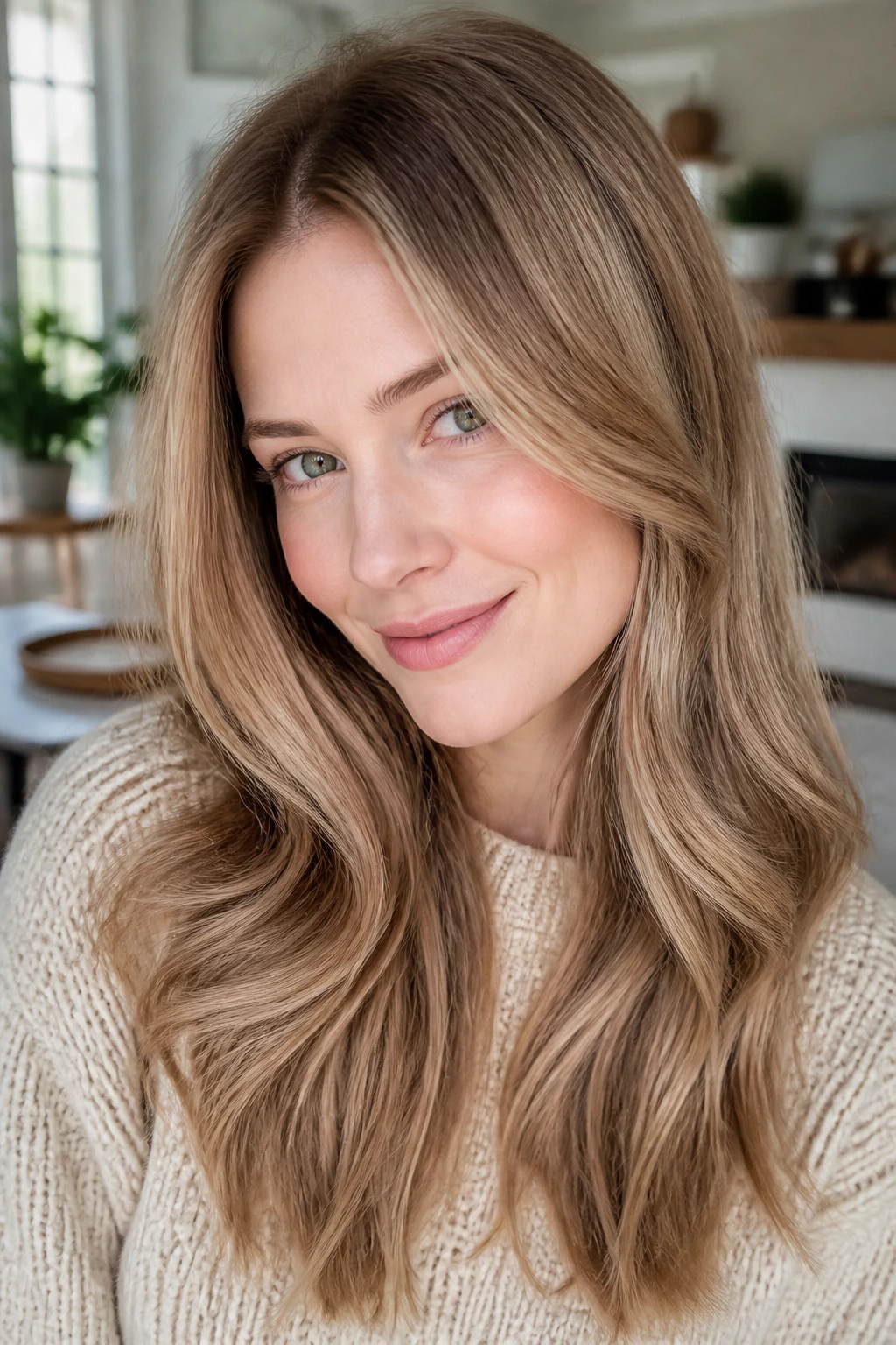 Portrait of person with soft bronde hair and pale skin in natural light
