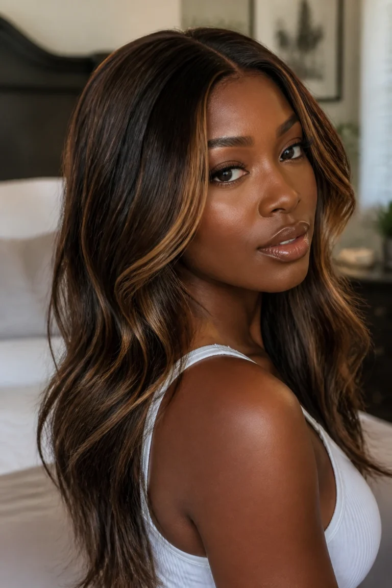 25 Spring Brunettes Highlights for Deep Skin Tones