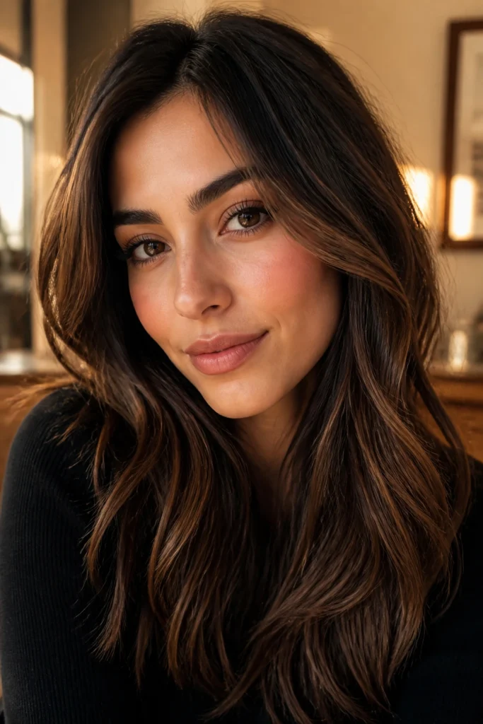 25 Caramel Brown Subtle Highlights for Olive Skin