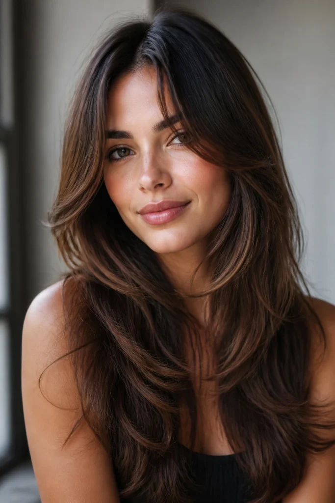 25 Cascading Layers for Long Hair and Heart-Shaped Faces