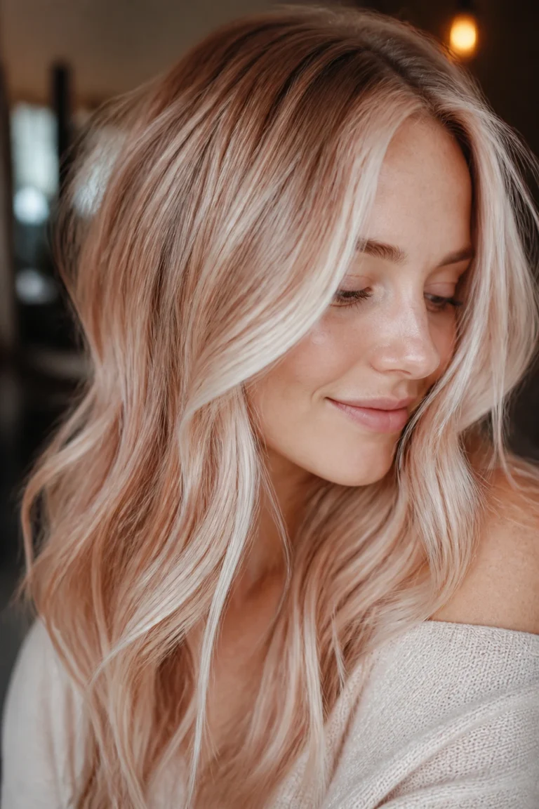25 Rose Gold White Highlights for Fair Skin
