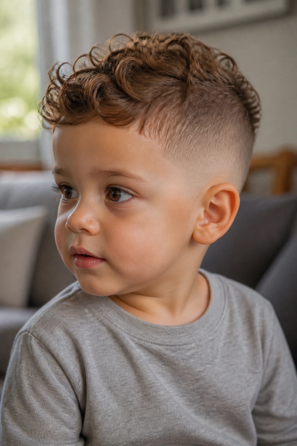 Toddler head with soft fade variation and clean temple line