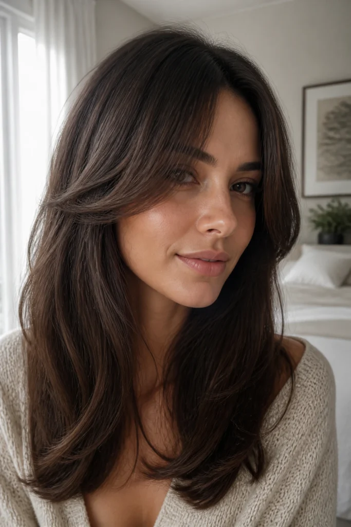 25 Curtain Hair Extensions with Bangs for Long Faces