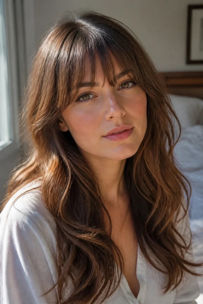 25 Full Fringe for Long Hair and Round Faces