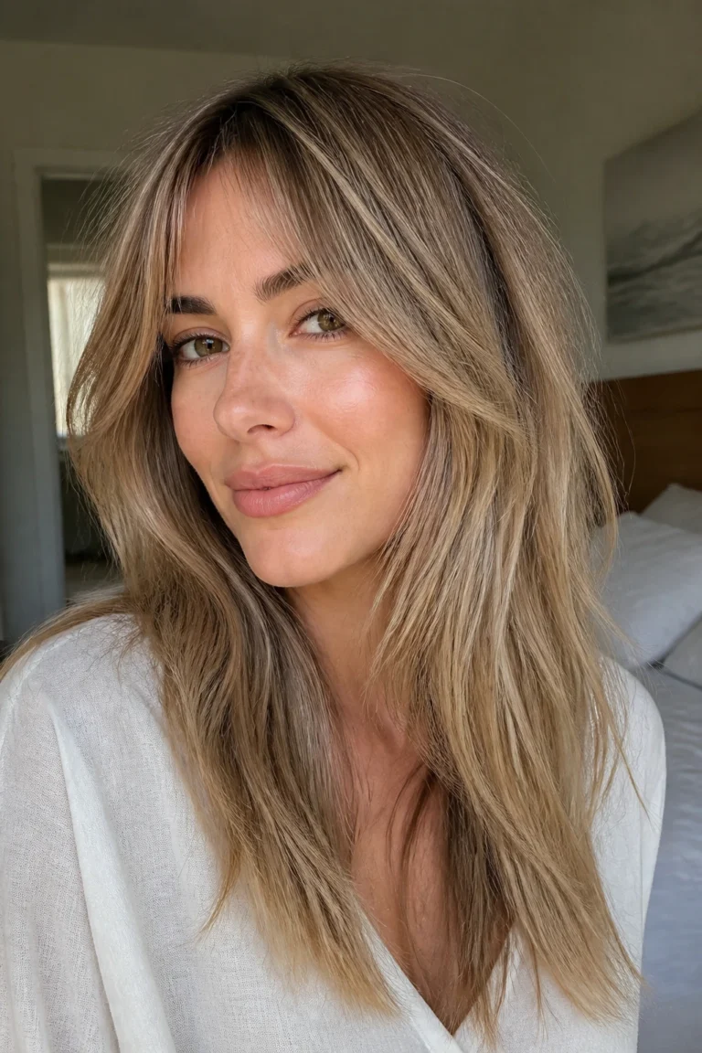 25 Long Bangs for Fine Hair and Square Faces