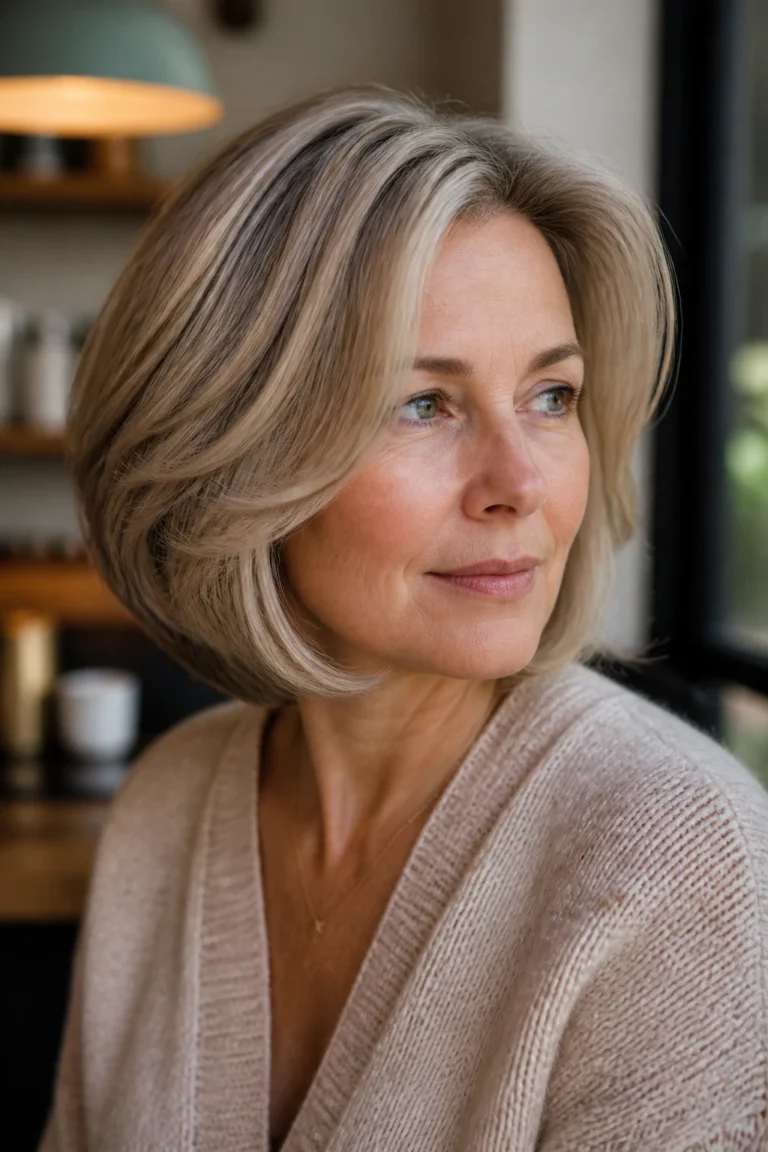 25 Medium Bobs for Older Women with Thick Hair