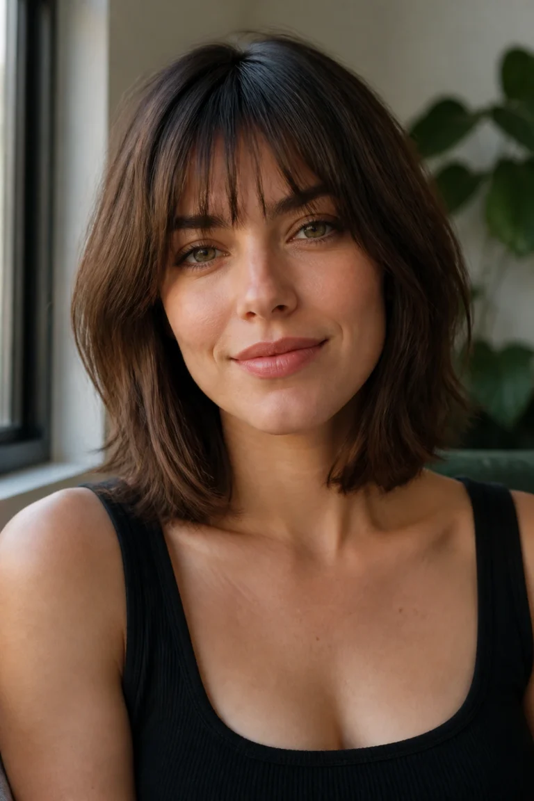 25 Long Bobs with a Fringe for Square Faces
