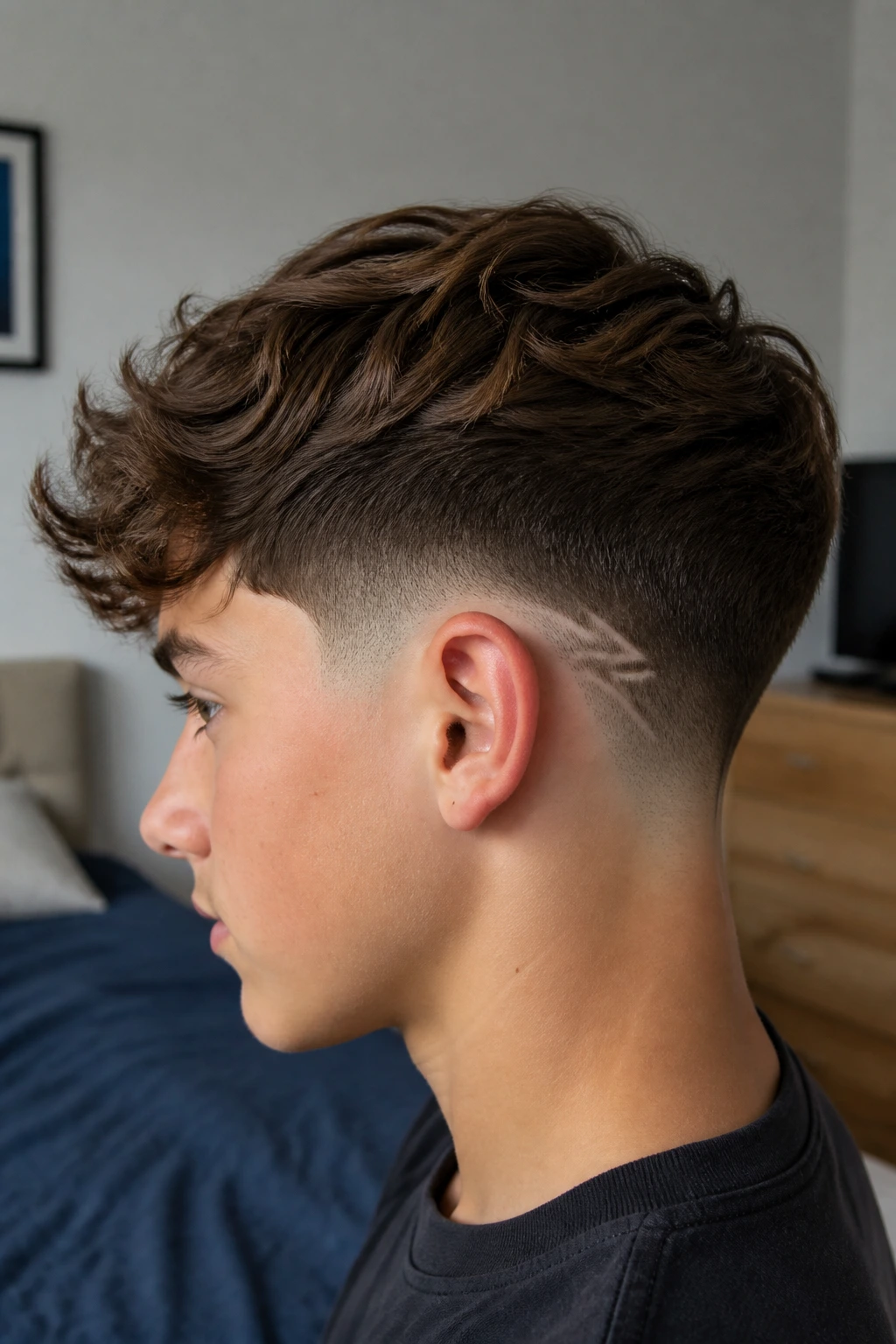Real boy with soft taper and hidden bolt behind the ear