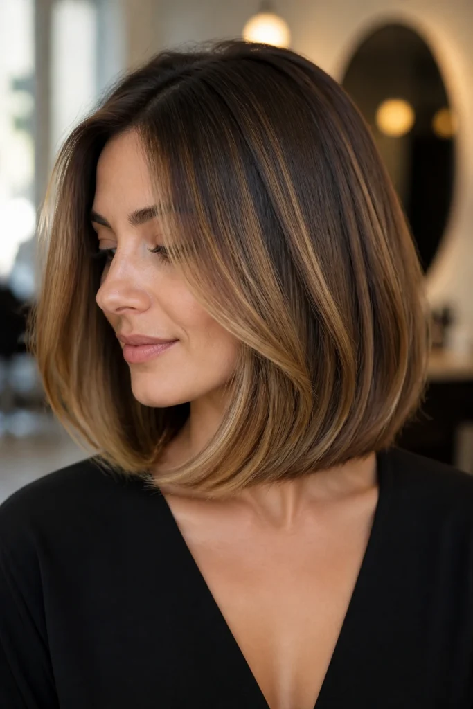 25 Versatile Haircuts for Fine Hair with Caramel Highlights