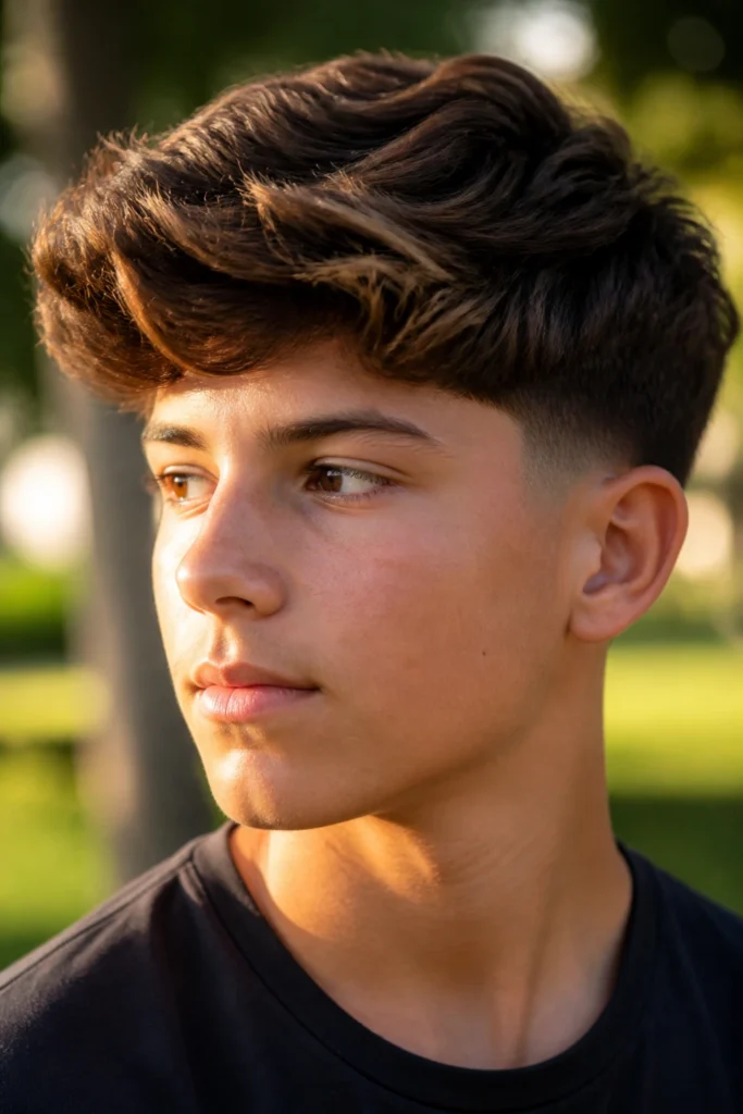 18 Swoop Haircuts for Boys with Thick Hair