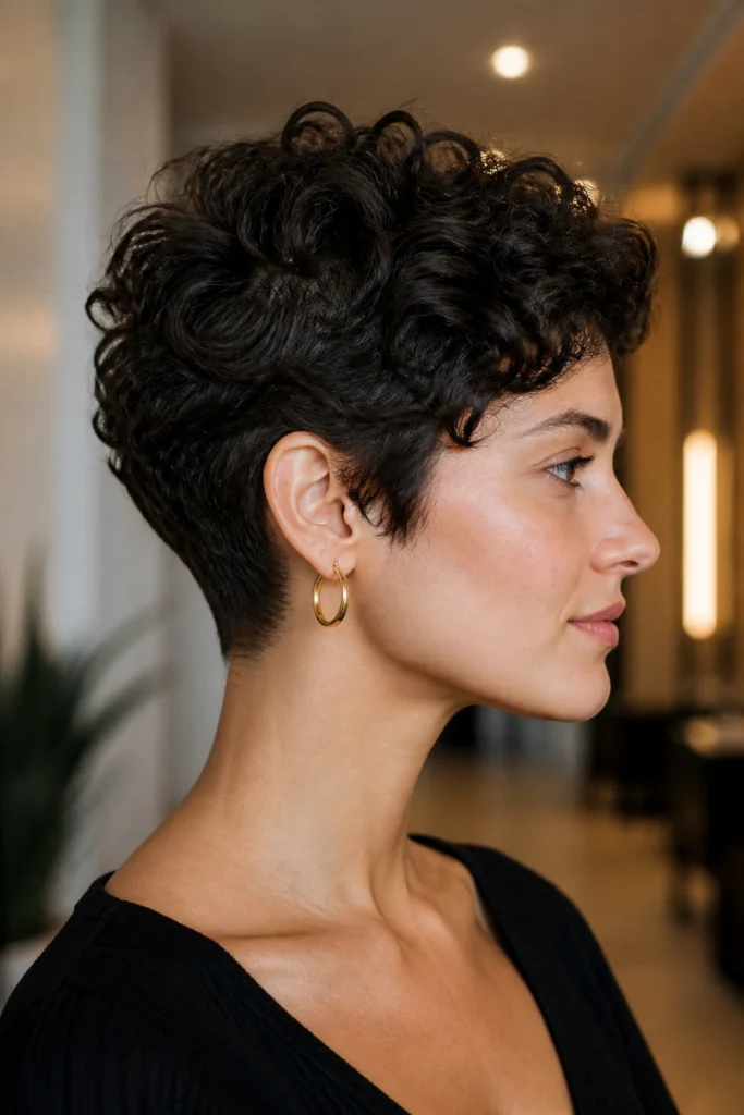 25 Modern Pixie Cuts with Curls for Oval Faces