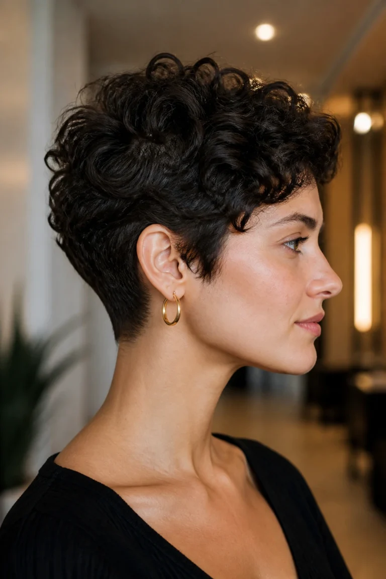 25 Modern Pixie Cuts with Curls for Oval Faces