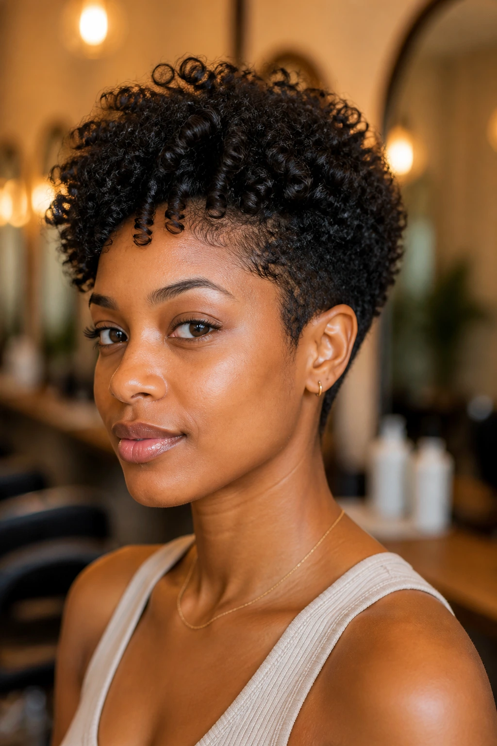 Head-and-shoulders portrait of a real person with a tapered natural cut