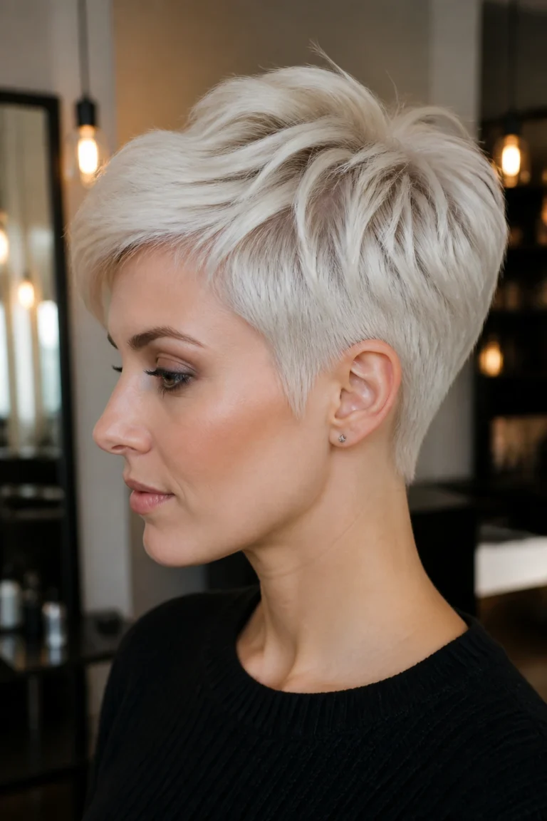 18 Platinum Pixie Cuts for Square Faces with Thick Hair