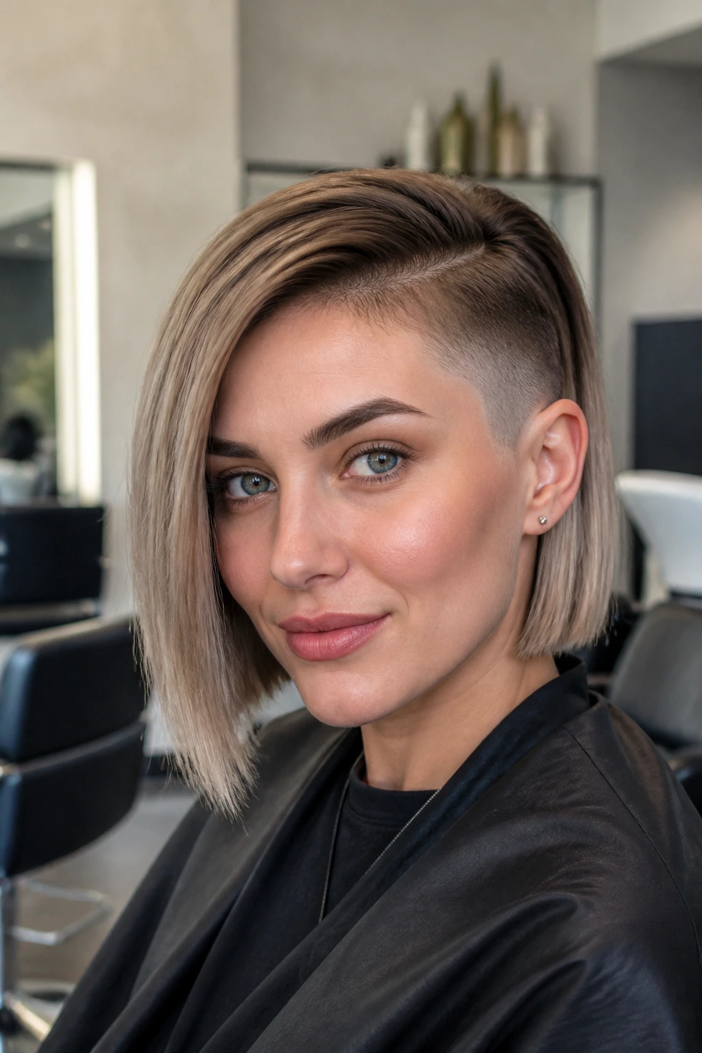 Portrait of a person with subtle temple fade and side swept top