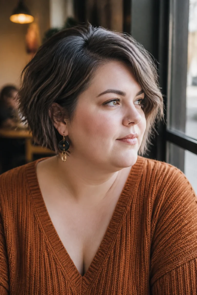 28 Short Bobs for Double Chins and Round Faces